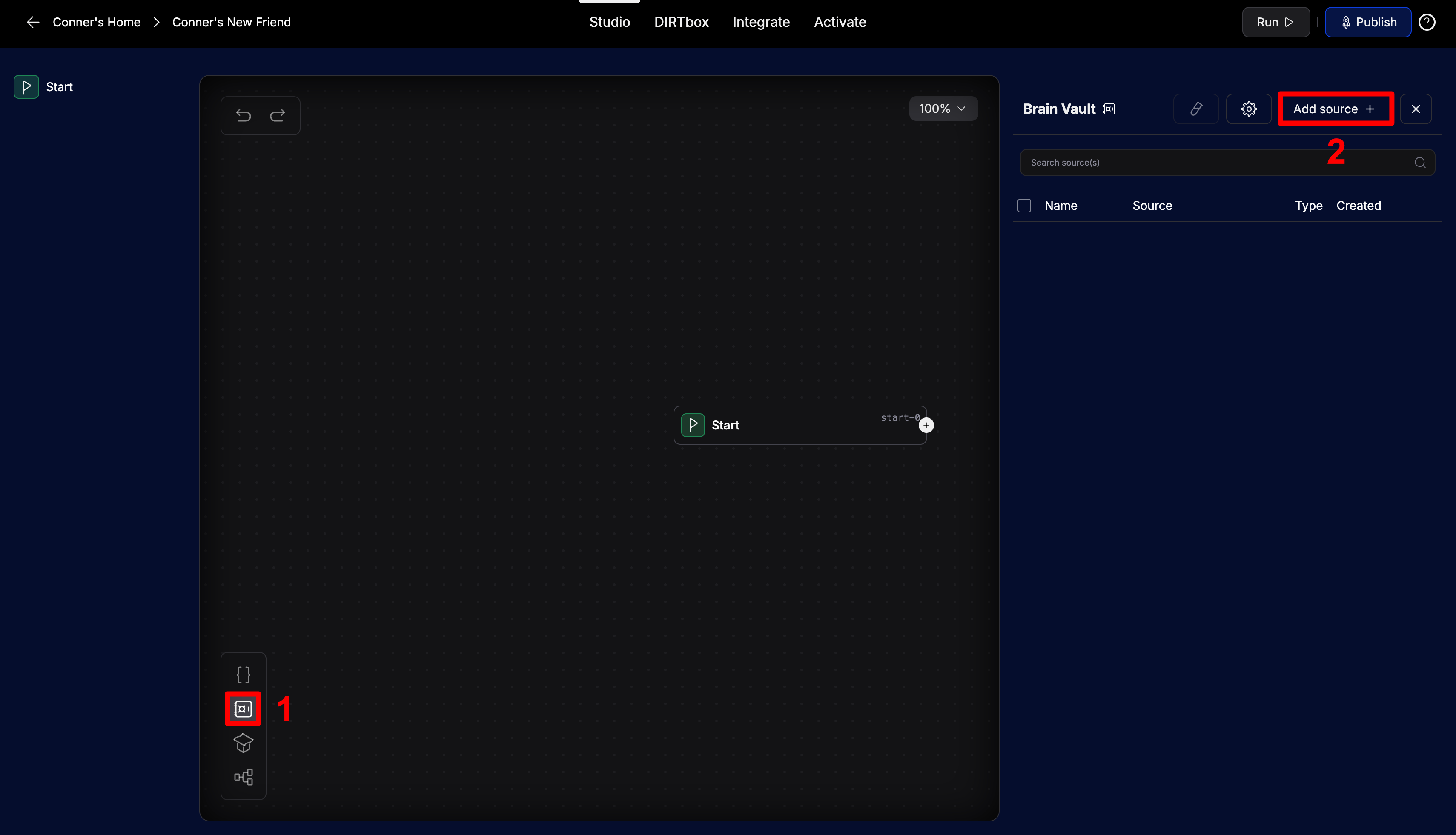 Add Brain Vault Kowledge Source