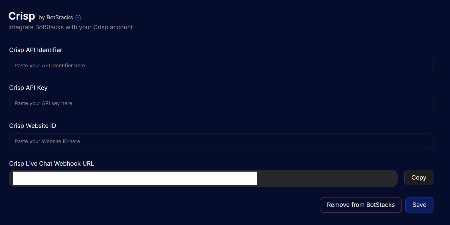 Crisp Integration Setup